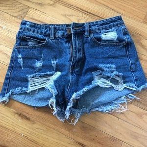 Iris Jeans high-rise cutoff denim shorts